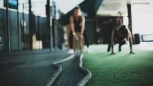 Exercising Inside Of A Gym